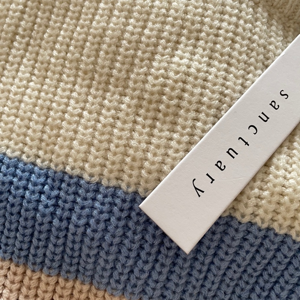 NWT Sanctuary X Anthropologie Multicolored Striped Sweater Large - Picture 6 of 6